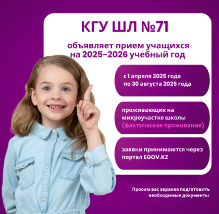 Приём учащихся в 1 класс