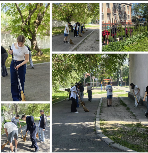 Жеңістің 80 жылдығына арналған сенбілік. Субботник в честь 80-летия Великой Победы ⠀