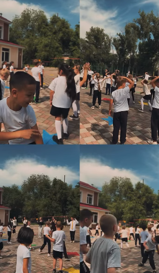 Балаларды қорғау күніне арналған таңғы жаттығу! Утренняя гимнастика, посвящённая Дню защиты детей!